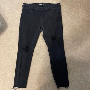 Black old navy rockstar super skinny ankle jeans